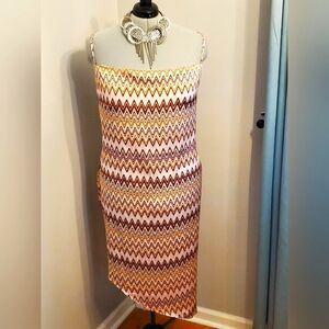 NWT Satin Asymmetric Slip Dress